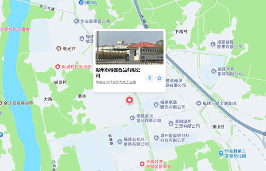 漳州市得诚食品有限公司位置地图